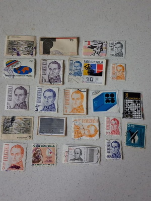 Венецуелски марки употребявани, комплект от 22, 1960-1980