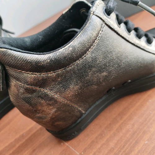Calvin Klein Jeans sneakers used platform bronze with black velvet, size 37