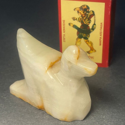 Vintage Handmade Onyx Duck Decorative Figurine from Mexico used