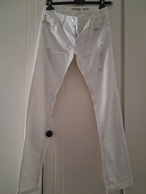 Stradivarius Regular Waist Pants like new, white, sizes XXS-XS
