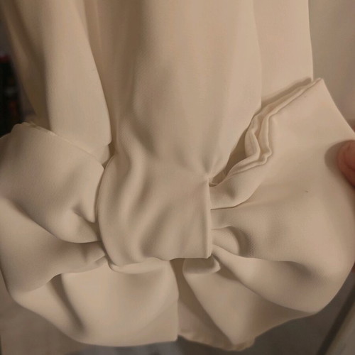 Zara shirt with bows on sleeves, slim fit, like new