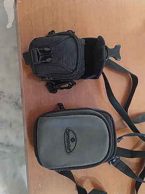 Camera cases set like new, large and small with zipper pockets