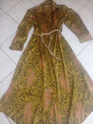 Zara satin dress, green, size S