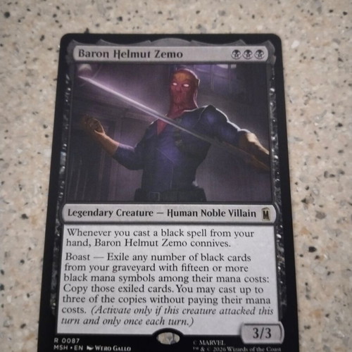 Magic the Gathering Baron Helmut Zemo card
