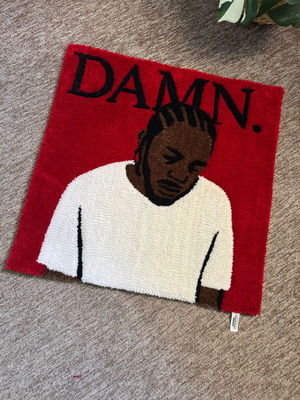 Χειροποίητο χαλί Kendrick Lamar καινούργιο 70x70cm