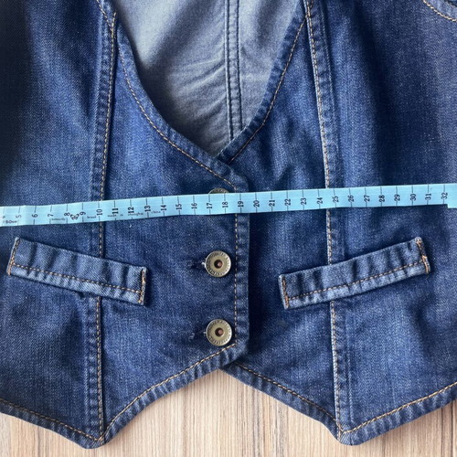Retro jean vest Benetton jeans size S like new blue