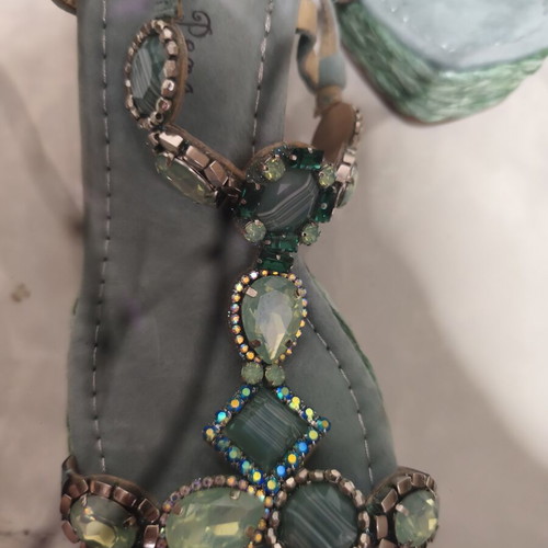 Alma en Pena platform sandals size 39 new, green