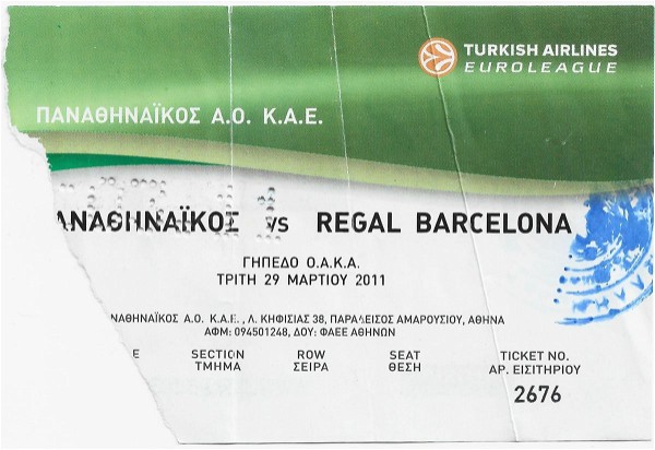  isitirio agona panathinekos - Regal Barcelona 29/3/2011