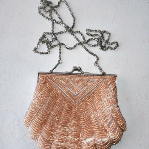 Vintage Bijoux Terner bag with gold beads like new