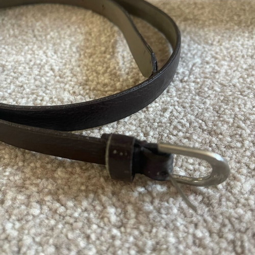 Women's thin belt used, adjustable, black