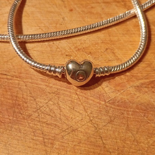 Pandora silver snake necklace 45 cm like new