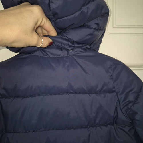 Benetton blue nautical jacket 12-18 months like new with detachable hood