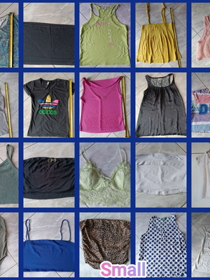 Casual blouses like new, pack of 20, size Small, multicolor