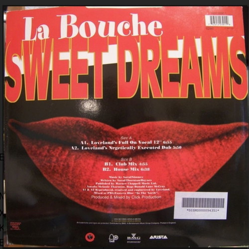 La Bouche Sweet Dreams vinyl used, electronic music