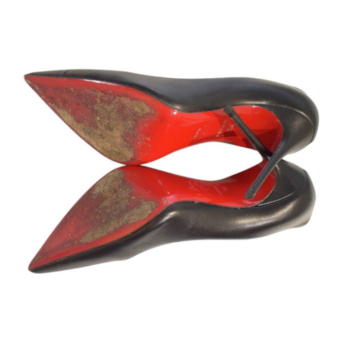 Christian Louboutin So Kate 120 black leather pointed pumps, red sole