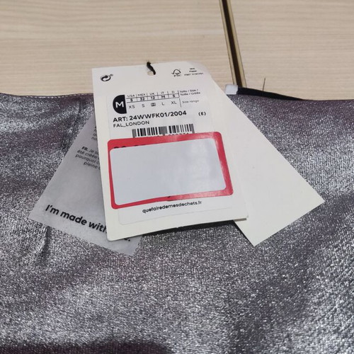 Desigual London Metallic Mini Skirt new, medium size, gray silver