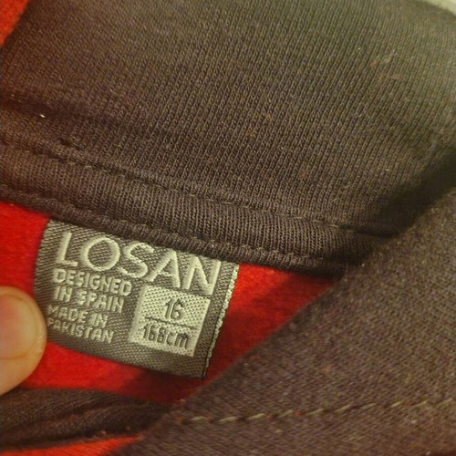 Losan hooded sweatshirt red like new for 13-year-old boy