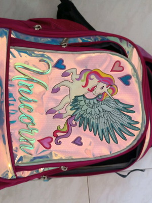 Unicorn school bag with wheels used for primary school Mark Polo