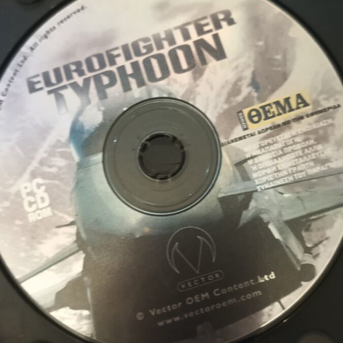 Eurofighter Typhoon video game used, PC action shooting
