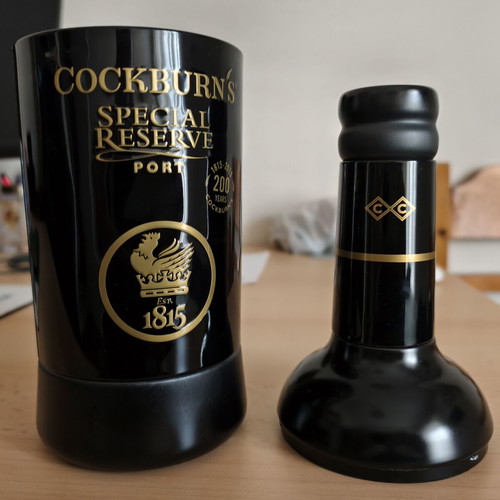 Metal bottle holder like new, 30x9.5 cm