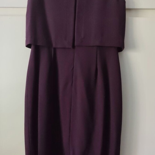 Lola crepe midi dress, plum, size 36