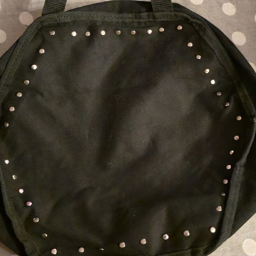Spiderweb shoulder bag like new, black and red, 77cm strap