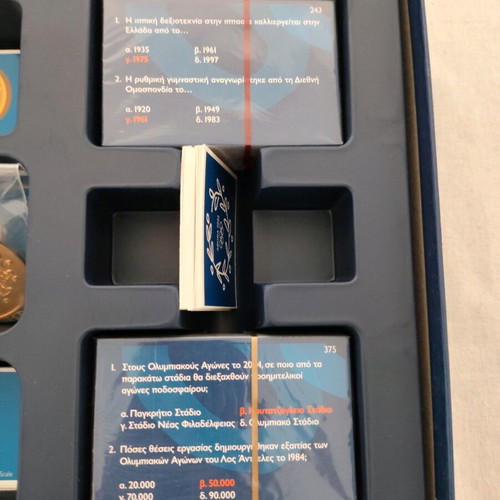 Athens 2004 Olympics Quiz used with cards and instructions
