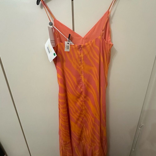 Yoox dress XL orange new with draped design