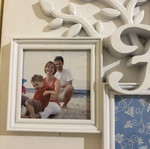 Plastic photo frame Family with 6 openings, like new
