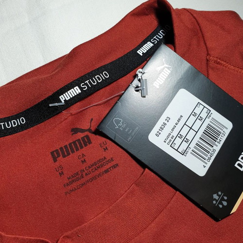 Puma men's sports shirt brick red new, size M