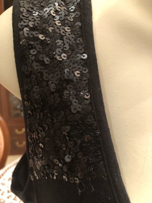 A-Style Tops like new, black embroidered with sequins and dark blue