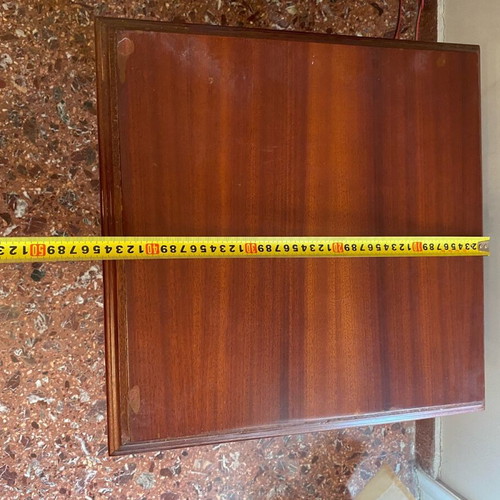 Wooden coffee tables set used with curved legs, two pieces