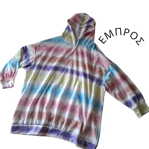 Tie-dye hoodie multicolor in like new condition, size M