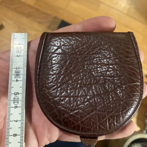 Vintage leather wallet set used