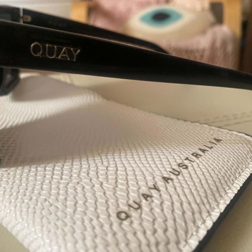 Quay Australia x JLo Hindsight sunglasses, black and gold