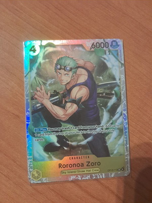 One Piece κάρτα Roronoa Zoro καινούργια