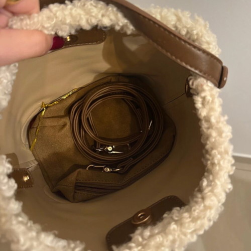 Suede brown handbag new