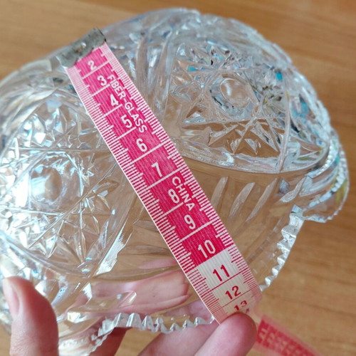 Vintage crystal serving platter 23cm like new