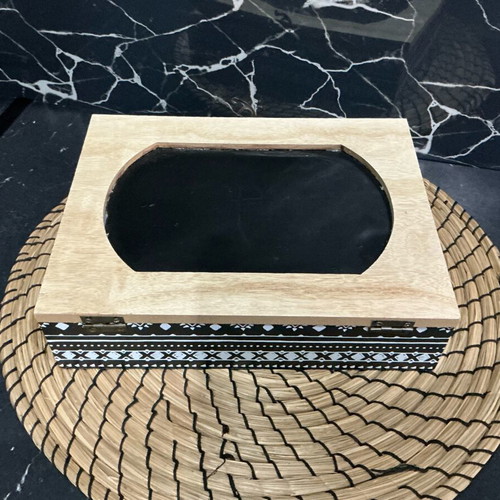 Wooden tea storage box used with 6 compartments