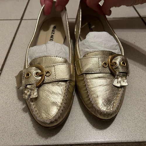 Leather shoes Vivace Moda size 38 golden like new