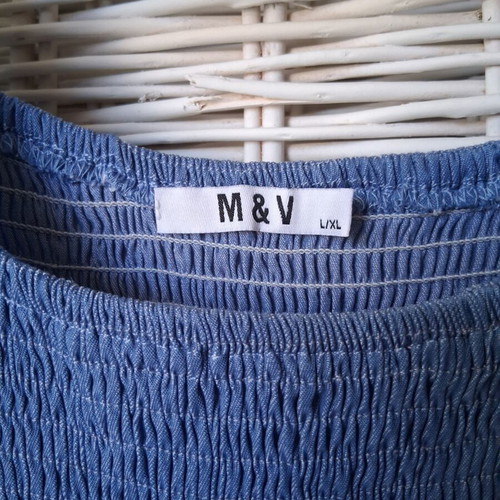M&V Summer Midi Dress Blue, Like New, Medium to Large