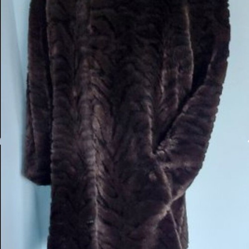 Canda coat with eco fur tiger print like new