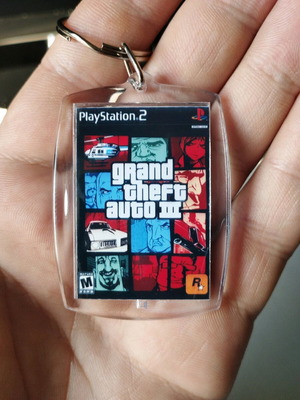 GTA 3 PS2 acrylic keychain