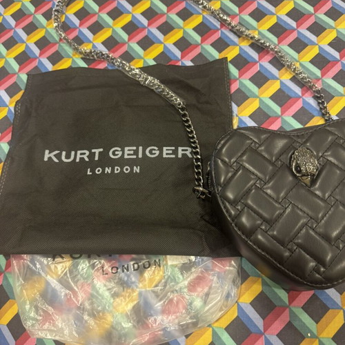 Kurt Geiger London Kensington shoulder bag, black quilted