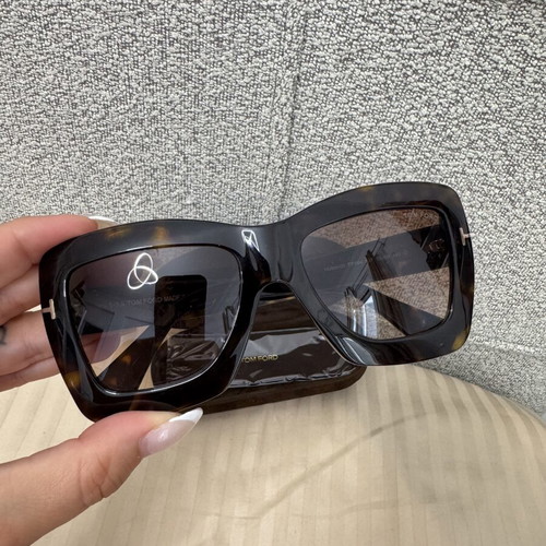 Tom Ford Hutton-02 TF664 Oversized Sunglasses brand new, dark Havana