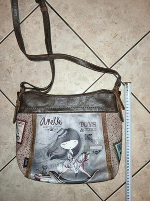 Anekke shoulder or crossbody bag used, beige and brown