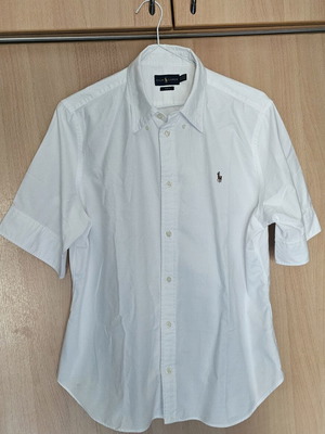 Ralph Lauren slim fit short sleeve shirt XL like new, white
