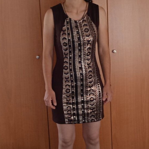 Dress Italian made with sequins, used, size small