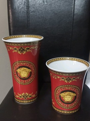 Medusa vase set 26cm and 18cm Rosenthal Versace new