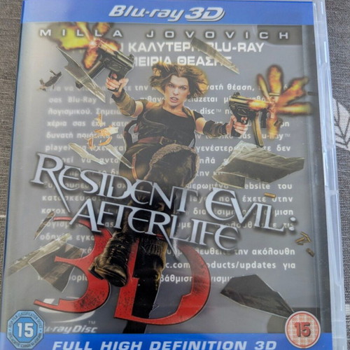 Resident Evil Afterlife 3D Blu-ray like new, action thriller